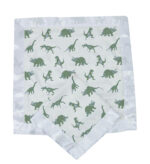 Granite Green Dinosaurs Cotton Newcastle Blankie - Image 3