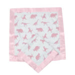 Pink Dinosaurs Bamboo Newcastle Blankie - Image 3