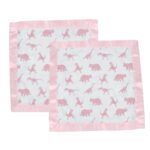 Pink Dinosaurs Bamboo Newcastle Blankie - Image 2