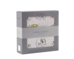 Rhinos and Elephants Bamboo Muslin Crib Sheet - Image 3