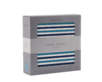 Blue and White Stripe Bamboo Crib Sheet - Image 3