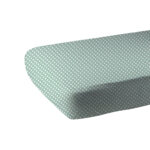 Jade Polka Dot Cotton Muslin Crib Sheet - Image 2