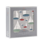 Marina Sailboats Bamboo Muslin Crib Sheet - Image 3