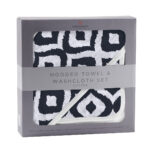 Moroccan Blue Hooded Towel and Washcloth Set - Image 5