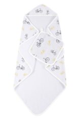 Vintage Bicycle Bamboo Muslin Hooded Towel and Washcloth Set - Image 2