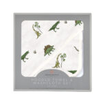 Dino Days Cotton Hooded Towel and Washcloth Set - Image 2