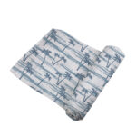 Ocean Palm Trees Bamboo Swaddle - Image 3
