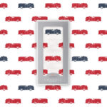 Blue and Red Fire Trucks Swaddle - Image 6