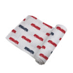 Blue and Red Fire Trucks Swaddle - Image 4