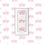 Pink Monster Trucks Bamboo Muslin Swaddle - Image 5