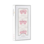 Pink Monster Trucks Bamboo Muslin Swaddle - Image 2