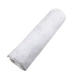 Pink Polka Dot Bamboo Muslin Swaddle - Image 4