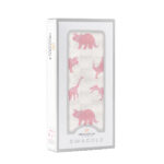 Pink Dinosaurs Bamboo Muslin Swaddle - Image 2