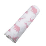 Pink Dinosaurs Bamboo Muslin Swaddle - Image 4