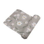 White Daisy Bamboo Swaddle - Image 3