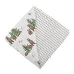 Wilderness Bear & Pencil Stripe Bamboo Newcastle Blanket - Image 5
