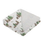 Wilderness Bear & Pencil Stripe Bamboo Newcastle Blanket - Image 4