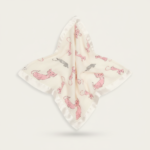 Playful Kitty Bamboo Muslin Security Baby Blankie drape view