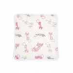 Playful Kitty Bamboo Muslin Security Baby Blankie spread view