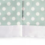 Jade Polka Dot Cotton Muslin Security Baby Blankie detail view