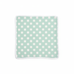 Jade Polka Dot Cotton Muslin Security Baby Blankie spread view