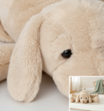 Beige Dog Herald No. 2 Plush Toy, 10-Inch lifestyle view