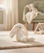 Tiny Ivory Rabbit Richie Plush Toy - Soft and Cuddly Companion lifestyle view