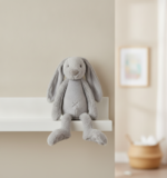 Grey Rabbit Richie Plush Animal by Happy Horse lifestyle view