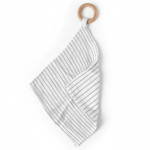 Pencil Stripe Bamboo Blankie Teether arranged view
