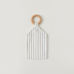 Pencil Stripe Bamboo Blankie Teether flatlay view