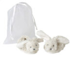 Ivory Rabbit Richie Slippers in organza bag by Happy Horse - Image 5
