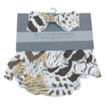 Animal Print Ruffle Bamboo Bloomer Headband Set - Image 2