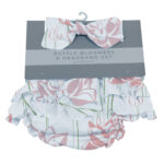 Water Lily Ruffle Bamboo Bloomer Headband Set - Image 2