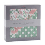 Desert Rose & Jade Polka Dot Cotton Muslin Blanket - Image 6